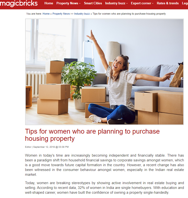 Tips for women who are planning to purchase housing property